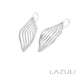 18KT Gold Plated Sterling Silver Leaf-Shaped Earrings