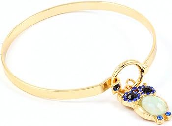 Women's Blue Owl Charm Latch Bracelet