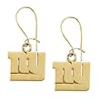 14K Yellow New York Giants NFL Logo Dangle Earrings
