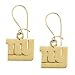 14K Yellow New York Giants NFL Logo Dangle Earrings