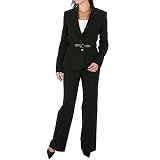 Petite Atelier Belted Single Breasted Pantsuit