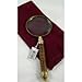 Solid Brass Magnifying Glass w/Wood Handle & Felt Bag