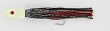 Jamfab Jigs 16oz Dual Pull Jig with Vinyl Skirt Glow Head Black Over Red