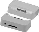 Trendline24 Mini Hotsync Tischladestation mit Audio Ausgang und Dockconnector Anschluss (weiss) für Apple iPhone 3G / iPhone 3GS -inkl.samtweichem Transportbeutel