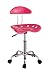 Adjustable Height Rolling Chair (Pink/Chrome) (21.625-26.375H x 17.375W x 13.5D)