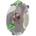 Murano Style Glass Violet Garden Sterling Silver Core European Bead Charm