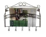 CLASSIC BRONZE LETTER & NEWSPAPER HOLDER-"Rustic Traditional"