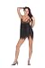 2 PC. Fairy cut babydoll with orchids embroidery, satin bow accents, and matching thong.