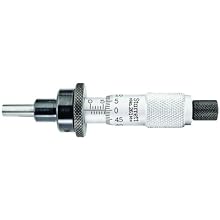 Starrett 261ML Micrometer Head, Non-Rotating Spindle, 0-13mm Range, 0.01mm Graduation, +/-0.002mm Accuracy, Plain Thimble, Lock Nut