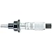 Starrett 261ML Micrometer Head, Non-Rotating Spindle, 0-13mm Range, 0.01mm Graduation, +/-0.002mm Accuracy, Plain Thimble, Lock Nut