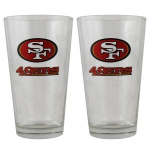 NFL Pint Glass Cup (2 Pack) - San Francisco 49ers