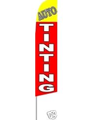Lawn & Patio: Auto Tinting Car Tint Feather Banner Flag (Complete Kit) - Accent Printing & Signs