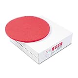 Standard 12 Diameter Buffing Floor Pads, Red, 5 Pads/carton