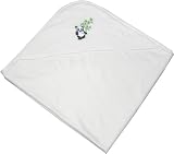 Baby Bambu Natural Baby Hooded Blanket, White