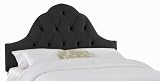 Skyline Furniture Arch Tufted Headboard in Velvet Black