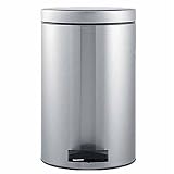 Kitchen & Housewares : Brabantia Pedal Bin, 12litre, Matt Steel