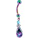 Handcrafted Ornate Rainbow Titanium Belly Ring