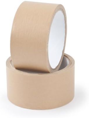 Pratt Plus 001183255MBRN Paper General Purpose Standard Packaging Tape, 7.1 mil Thick, 55 yds Length x 2" Width, Light Brown (Pack of 12)