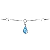 Aqua Majestic Gem Teardrop Belly Chain