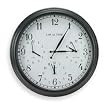 Dakota Designs 2CHX7 World Clock, Analog, 23 1/4 In, Wall, Blk