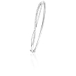 14K White Gold 1/2 ct. Diamond Bangle Bracelet (Highest Quality)