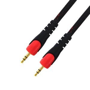 Aurum Cables 3.5mm Car Cable (1ft.-red)