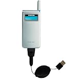 Retractable USB Cable for the Samsung SCH-A595 with Power Hot Sync and Charge capabilities - Gomadic Brand w/ TipExchange Technology