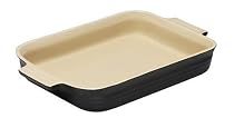 Le Creuset Stoneware Rectangular Dish, 32 cm, Satin Black (Matt Black Finish)