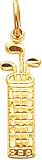 10K Gold Golf Bag & 3 Clubs Charm Sports Diamond-Cut