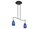 Kenroy Home 44303Bs-Lag Medici Convertible 2 Light Pendant, Blue Swirl