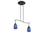 Kenroy Home 44303Bs-Lag Medici Convertible 2 Light Pendant, Blue Swirl