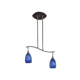 Kenroy Home 44303Bs-Lag Medici Convertible 2 Light Pendant, Blue Swirl by Kenroy Home