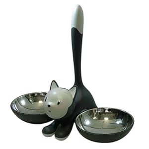 【クリックで詳細表示】A di ALESSI キャットボウル ＂Tigrito＂ グレイ AMMI09 G