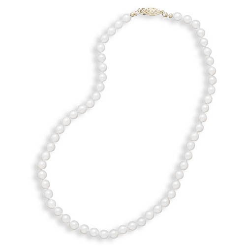 20 Inch 14k Yellow Pearl Necklace