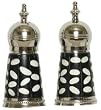 Decorative Salt and Pepper Shakers with Black and White Resin Sides