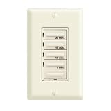 Switches, Outlets & Wall Plates: Leviton 615-6230M-00A Decora 30-15-10-5 Preset Minute Electronic Timer Almond