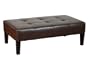 4D Concepts Large Faux Leather Coffee Table, Brown