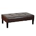 4D Concepts Large Faux Leather Coffee Table, Brown