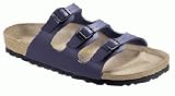 Birkenstock slippers Florida from Leather in blue with a narrow insole