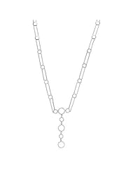 14K White Gold 1.39cttw Round Diamond Necklace
