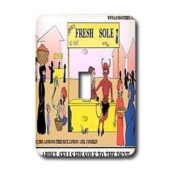 Londons Times Religion Heaven Hell Cartoons - Selling Sole To The Devil - Light Switch Covers - single toggle switch