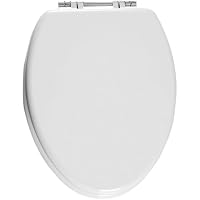 Mayfair 186CP 000 NextStep Built-in Potty Seat with Non-Tarnish Chrome Hinges, Elongated, White