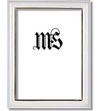 5x7 / 5'' x 7'' Frame for Picture or Photo, Solid Wood, White & Gold, style #605