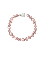 10-11mm 7" Pink Freshwater Pearl Bracelet "A" 14K White Gold Ball Clasp in Gift Box