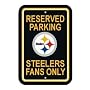 Pittsburgh Steelers Plastic Reserved Parking Sign "Reserved Parking: Steelers Fans Only"