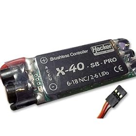 Hacker X-40 SB Pro Brushless Motor Speed Controller ESC 40A from Electronic Speed Controls Airplane