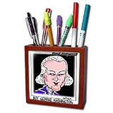 Londons Times Funny Panel Hollywood Cartoons - Boy George Washington - Tile Pen Holders-5 inch tile pen holder