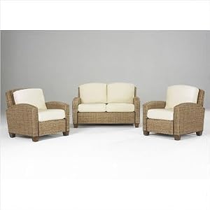 Cabana Banana 2 Chairs and Loveseat in Honey