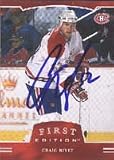 Craig Rivet, Montreal Canadiens, 2002 In The Game First Edition Autographed Card