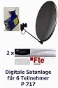 P717 dig. Satanlage 6 TN, 80 anthrazit, 2x FTE Max S 92